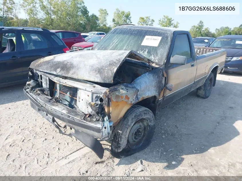 1990 Dodge Dakota VIN: 1B7GG26X6LS688606 Lot: 40313007