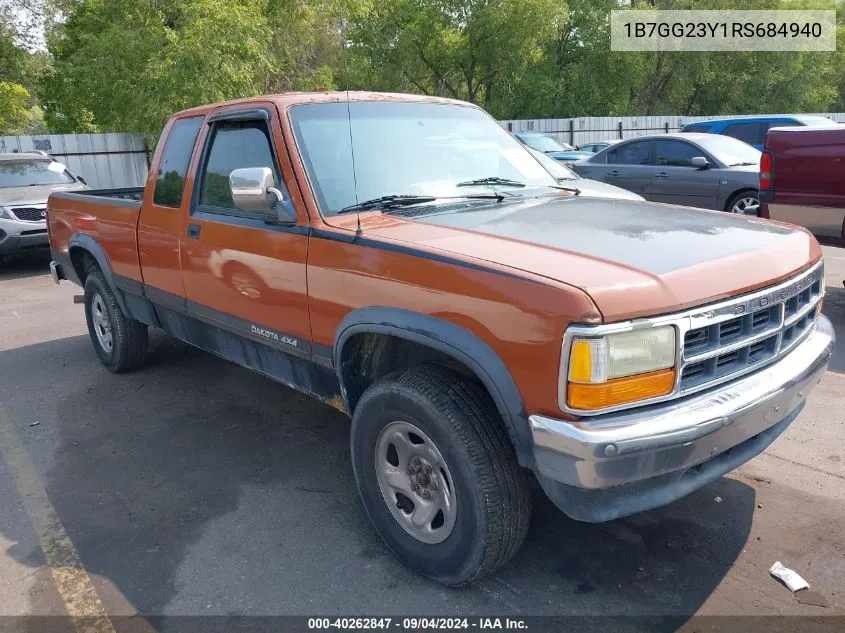 1994 Dodge Dakota VIN: 1B7GG23Y1RS684940 Lot: 40262847