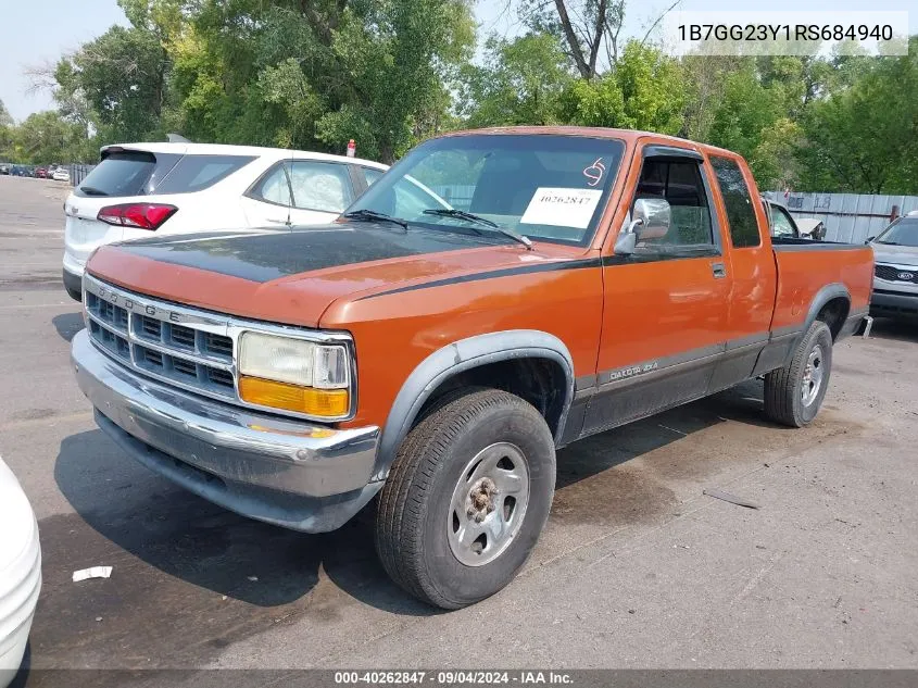 1994 Dodge Dakota VIN: 1B7GG23Y1RS684940 Lot: 40262847