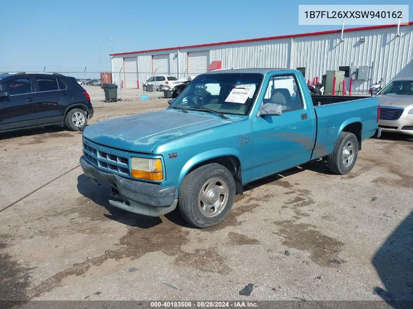 1995 Dodge Dakota VIN: 1B7FL26XXSW940162 Lot: 40183508