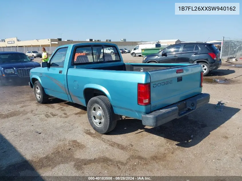 1995 Dodge Dakota VIN: 1B7FL26XXSW940162 Lot: 40183508