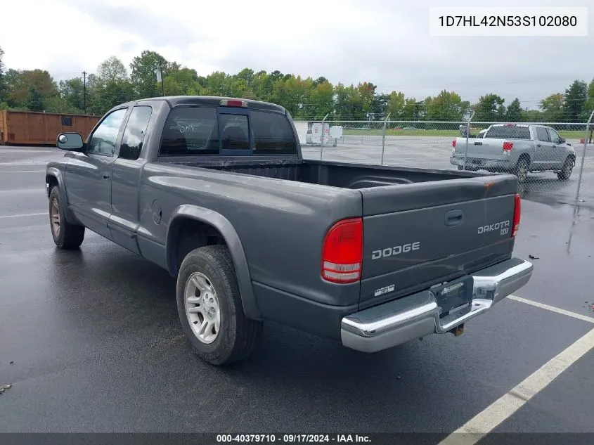 2003 Dodge Dakota Slt VIN: 1D7HL42N53S102080 Lot: 40379710