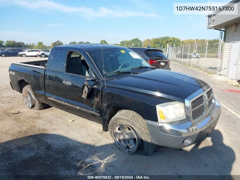 2005 Dodge Dakota Slt VIN: 1D7HW42N75S167300 Lot: 40370832