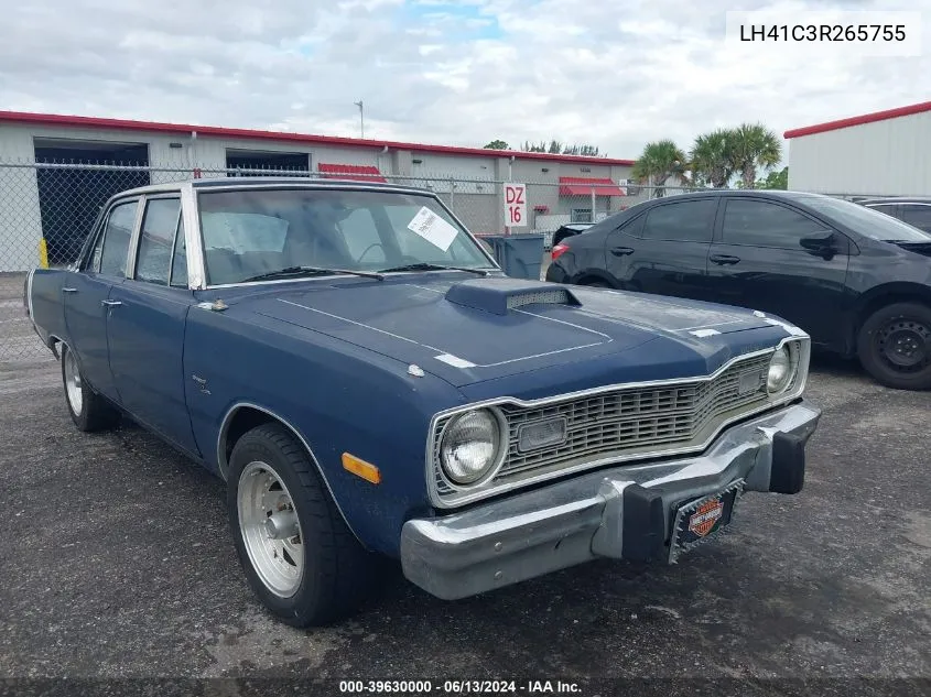 1973 Dodge Dart VIN: LH41C3R265755 Lot: 39630000