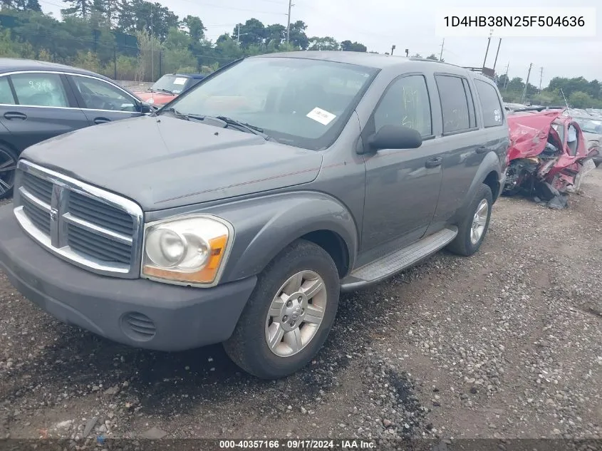 2005 Dodge Durango St VIN: 1D4HB38N25F504636 Lot: 40357166