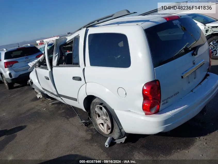 2006 Dodge Durango Slt VIN: 1D4HD48236F141836 Lot: 40357846