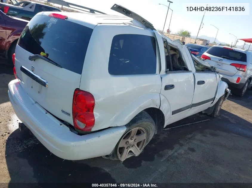 2006 Dodge Durango Slt VIN: 1D4HD48236F141836 Lot: 40357846