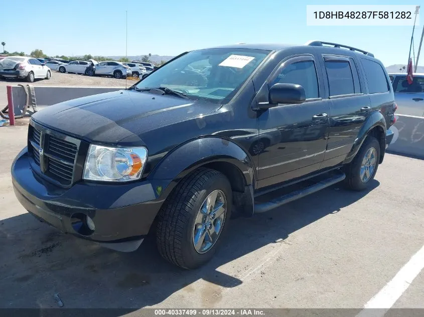 2007 Dodge Durango Slt VIN: 1D8HB48287F581282 Lot: 40337499