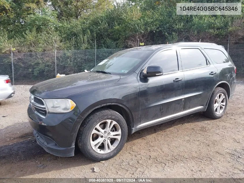 2011 Dodge Durango Crew VIN: 1D4RE4GG5BC645346 Lot: 40381928