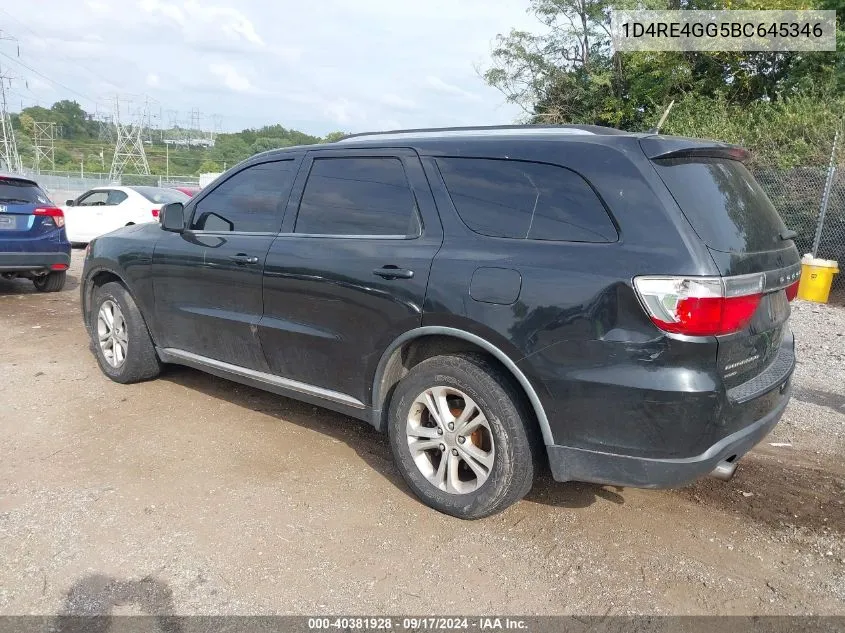 2011 Dodge Durango Crew VIN: 1D4RE4GG5BC645346 Lot: 40381928