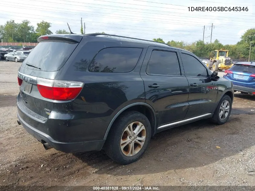 2011 Dodge Durango Crew VIN: 1D4RE4GG5BC645346 Lot: 40381928