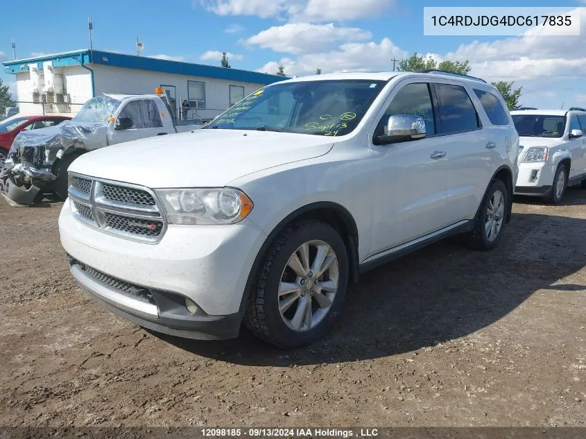 2013 Dodge Durango Crew VIN: 1C4RDJDG4DC617835 Lot: 12098185