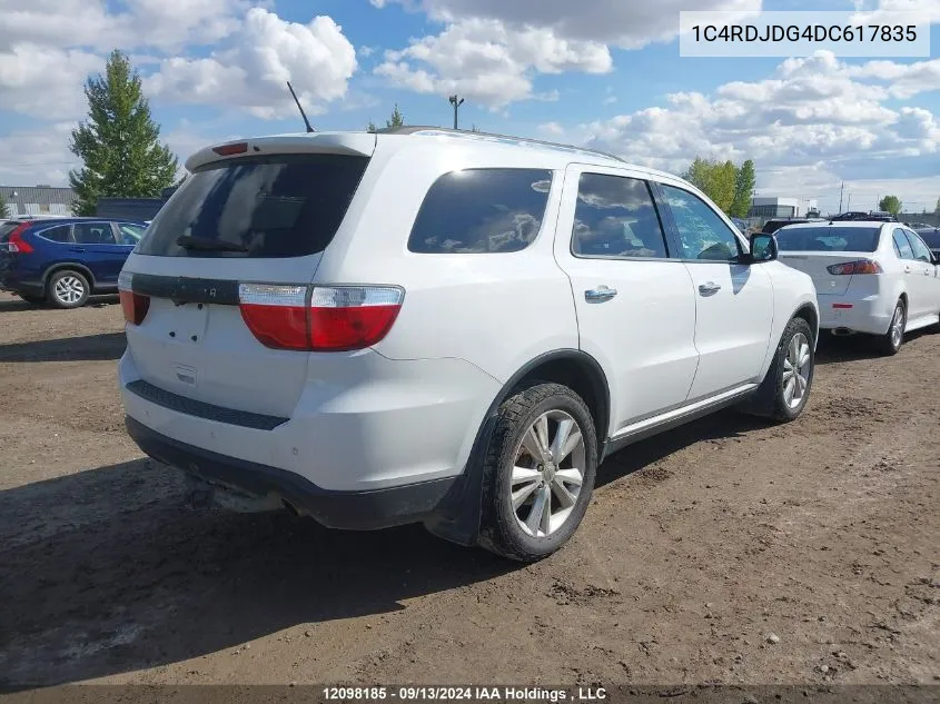 2013 Dodge Durango Crew VIN: 1C4RDJDG4DC617835 Lot: 12098185