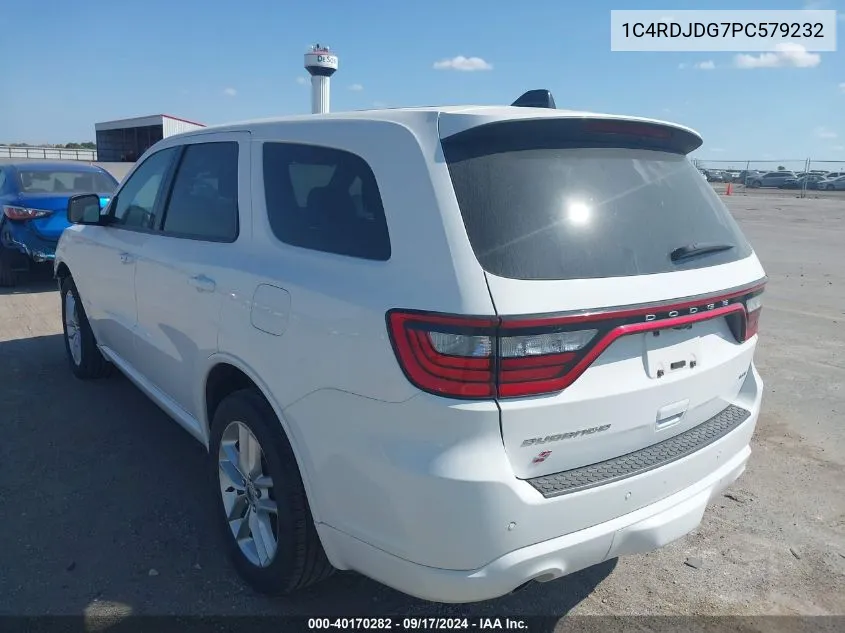 1C4RDJDG7PC579232 2023 Dodge Durango Gt Launch Edition Awd