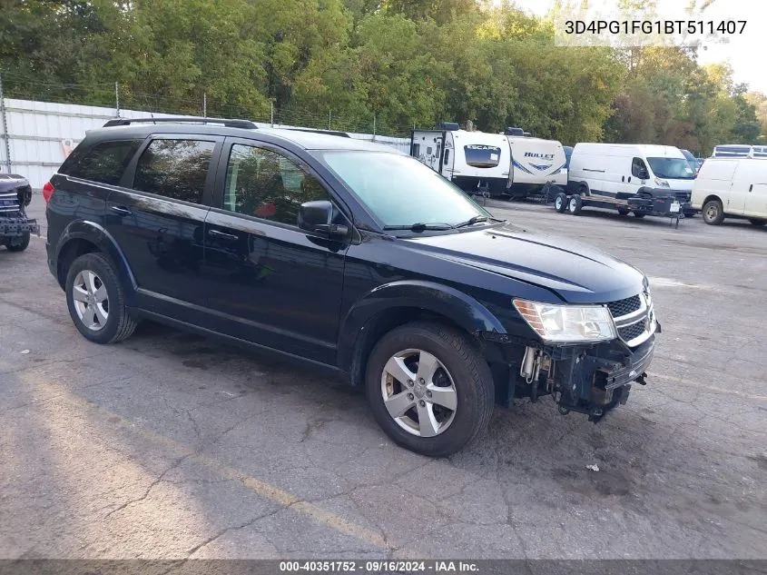 3D4PG1FG1BT511407 2011 Dodge Journey Mainstreet