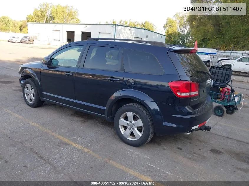 2011 Dodge Journey Mainstreet VIN: 3D4PG1FG1BT511407 Lot: 40351752