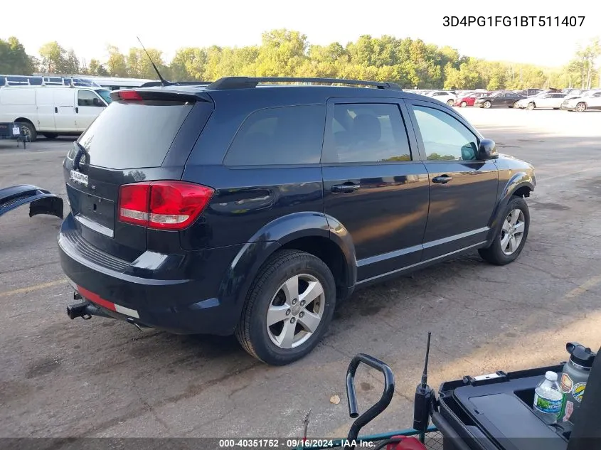 2011 Dodge Journey Mainstreet VIN: 3D4PG1FG1BT511407 Lot: 40351752