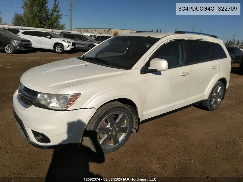 2012 Dodge Journey Sxt Crew VIN: 3C4PDCCG4CT322709 Lot: 12092374