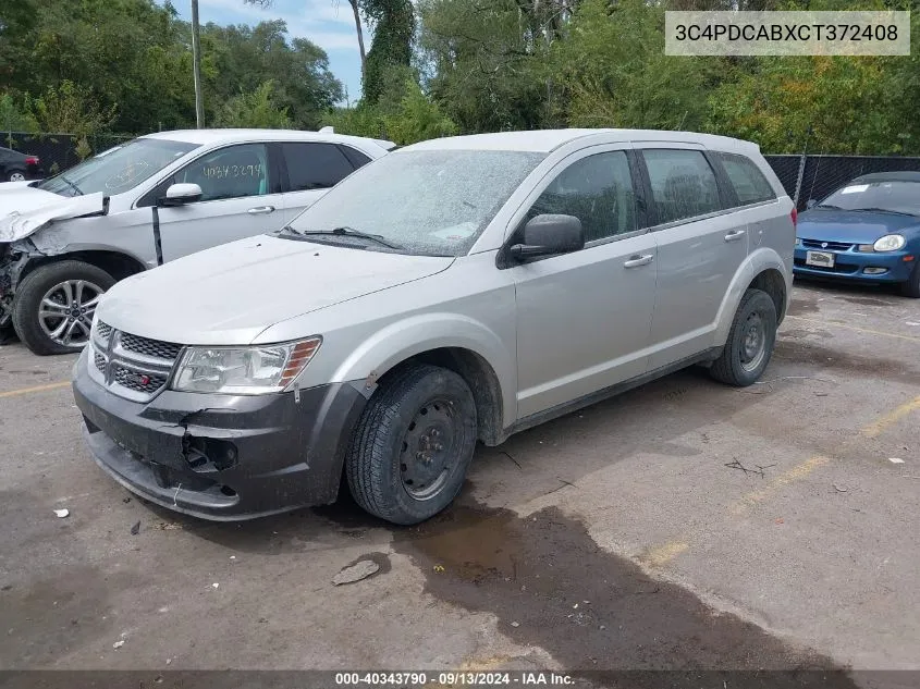 2012 Dodge Journey Se/Avp VIN: 3C4PDCABXCT372408 Lot: 40343790