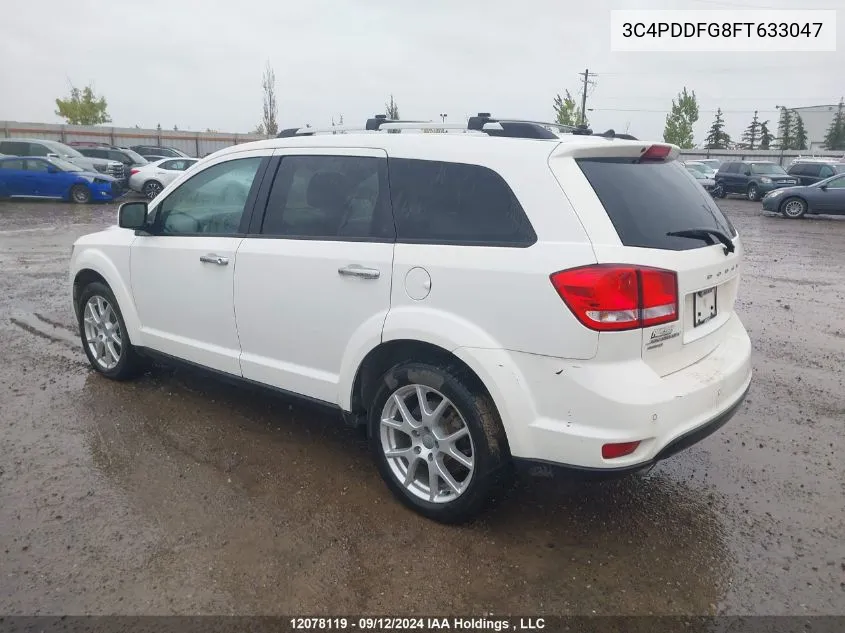 2015 Dodge Journey R/T VIN: 3C4PDDFG8FT633047 Lot: 12078119