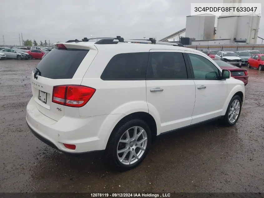 2015 Dodge Journey R/T VIN: 3C4PDDFG8FT633047 Lot: 12078119