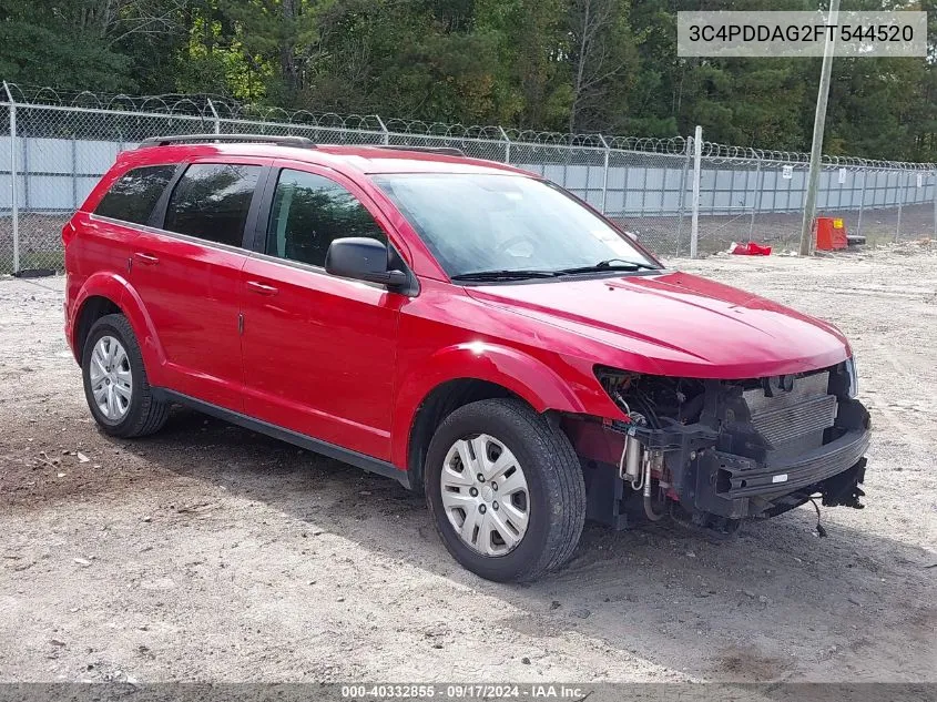 2015 Dodge Journey Se VIN: 3C4PDDAG2FT544520 Lot: 40332855