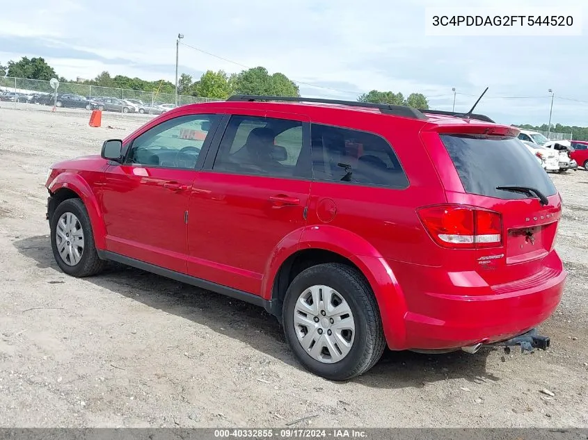 2015 Dodge Journey Se VIN: 3C4PDDAG2FT544520 Lot: 40332855