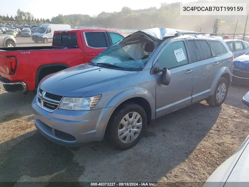 2016 Dodge Journey Se VIN: 3C4PDCAB7GT199159 Lot: 40373227