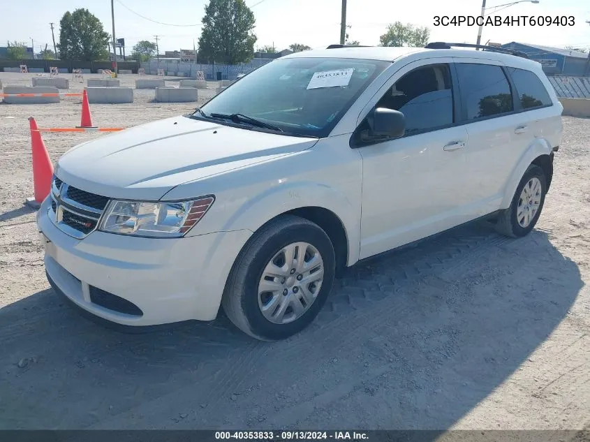 3C4PDCAB4HT609403 2017 Dodge Journey Se