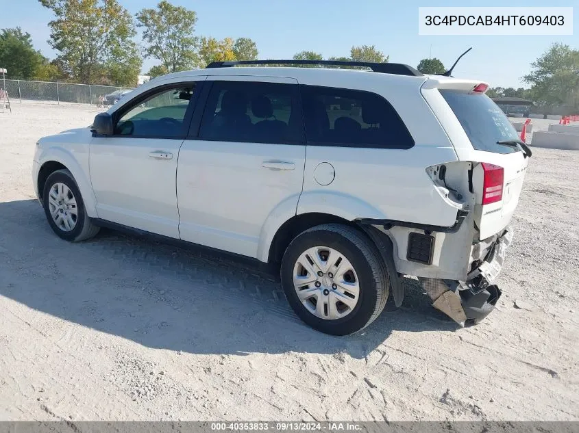 3C4PDCAB4HT609403 2017 Dodge Journey Se