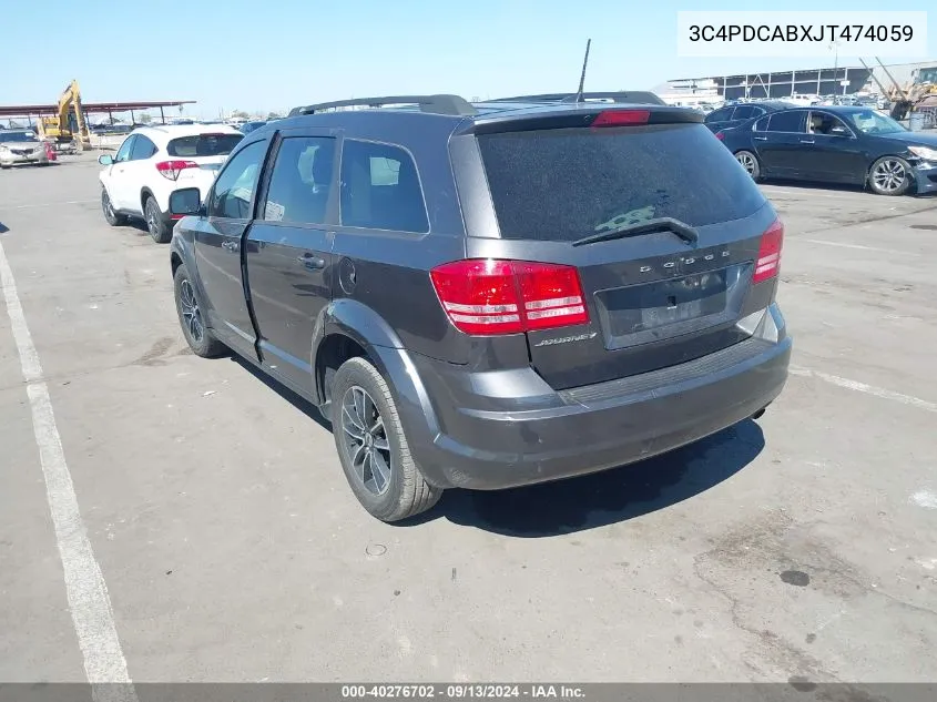 3C4PDCABXJT474059 2018 Dodge Journey Se