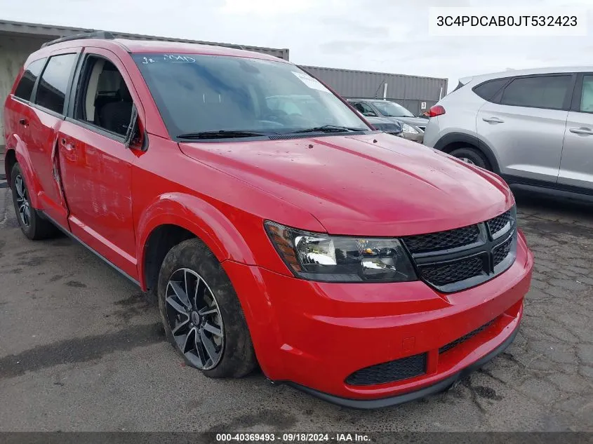 3C4PDCAB0JT532423 2018 Dodge Journey Se