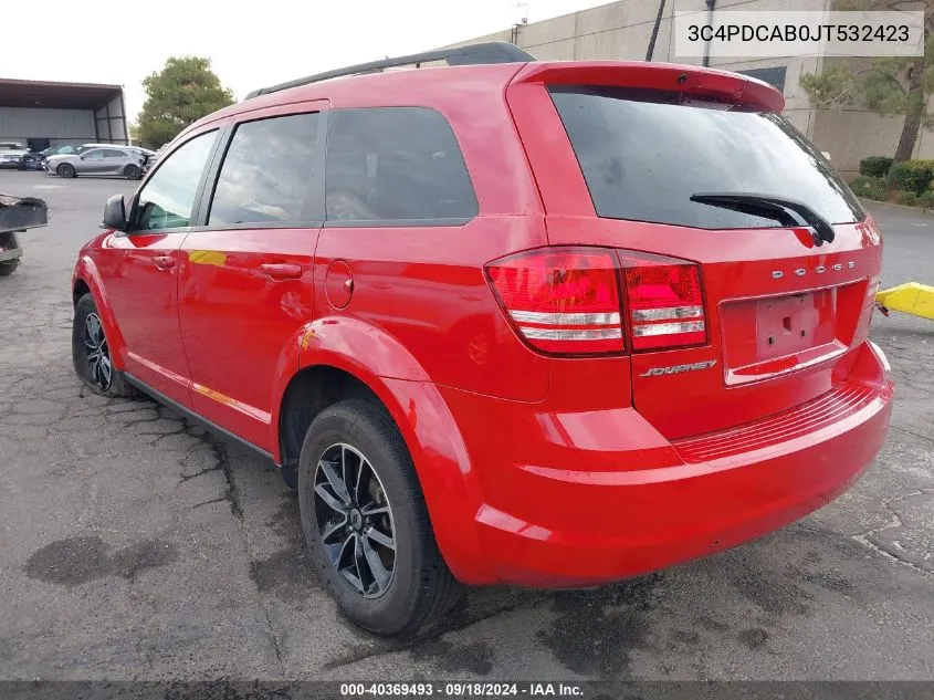 3C4PDCAB0JT532423 2018 Dodge Journey Se