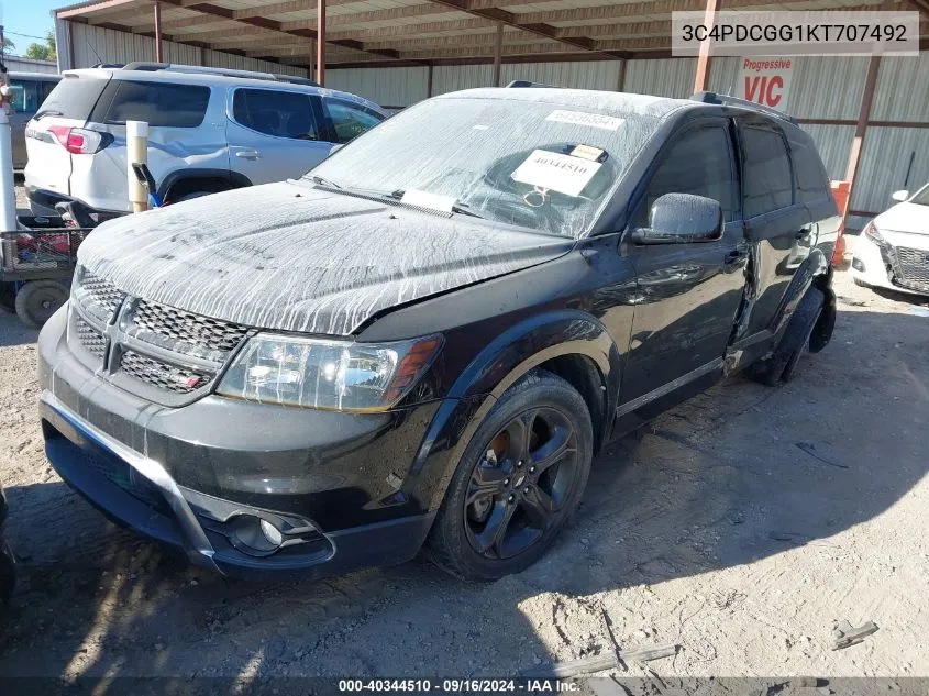 2019 Dodge Journey Crossroad VIN: 3C4PDCGG1KT707492 Lot: 40344510