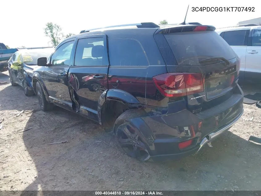 2019 Dodge Journey Crossroad VIN: 3C4PDCGG1KT707492 Lot: 40344510