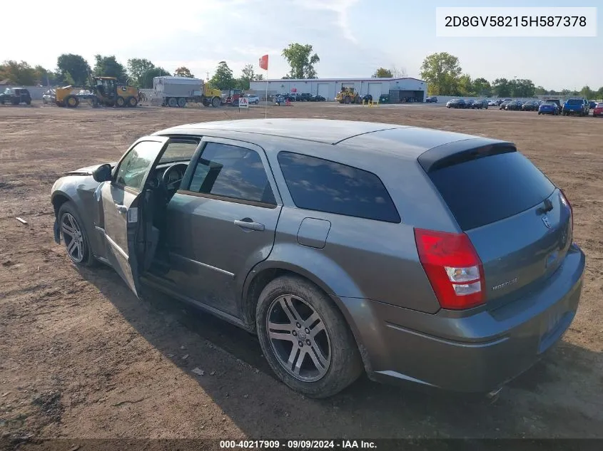 2005 Dodge Magnum Rt VIN: 2D8GV58215H587378 Lot: 40217909