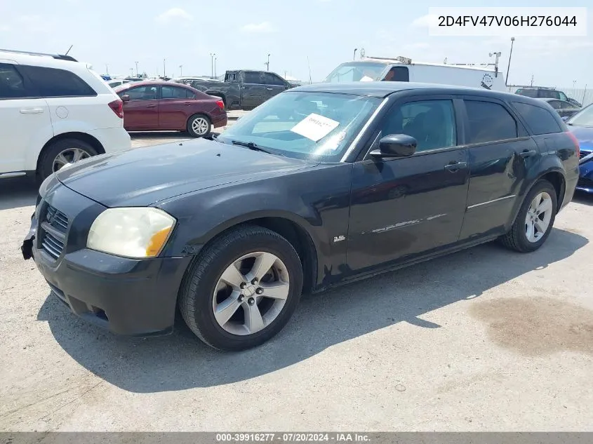 2006 Dodge Magnum VIN: 2D4FV47V06H276044 Lot: 39916277