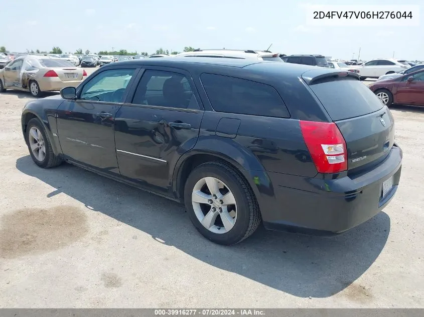 2006 Dodge Magnum VIN: 2D4FV47V06H276044 Lot: 39916277