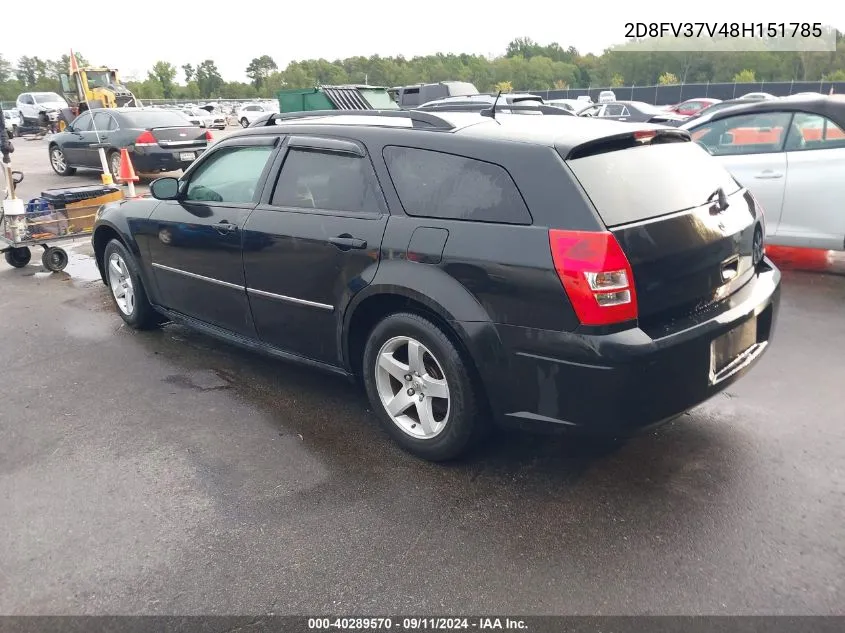 2D8FV37V48H151785 2008 Dodge Magnum Sxt