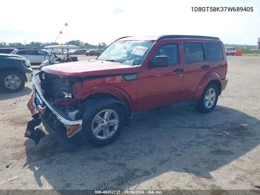 2007 Dodge Nitro Slt/Rt VIN: 1D8GT58K37W689405 Lot: 40252727