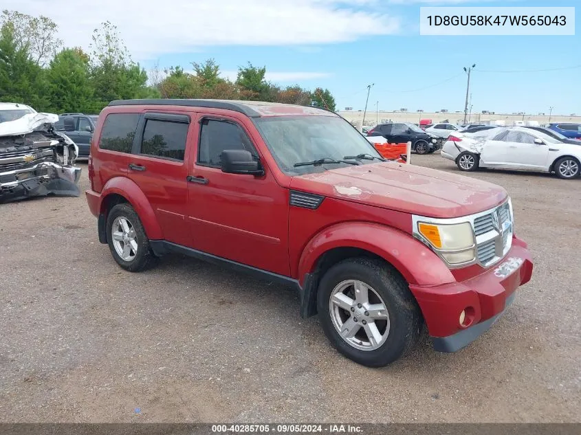 2007 Dodge Nitro Slt/Rt VIN: 1D8GU58K47W565043 Lot: 40285705