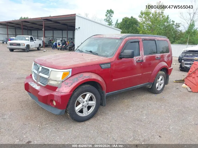 2007 Dodge Nitro Slt/Rt VIN: 1D8GU58K47W565043 Lot: 40285705