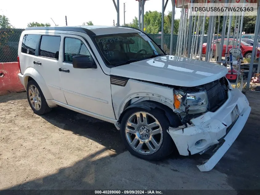 2007 Dodge Nitro Slt/Rt VIN: 1D8GU58667W626363 Lot: 40289060