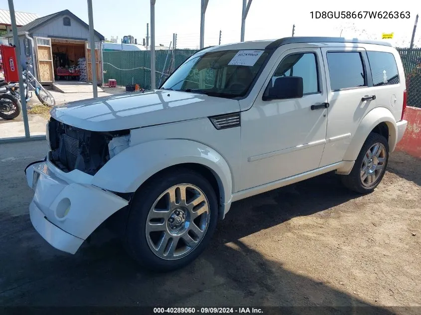 2007 Dodge Nitro Slt/Rt VIN: 1D8GU58667W626363 Lot: 40289060