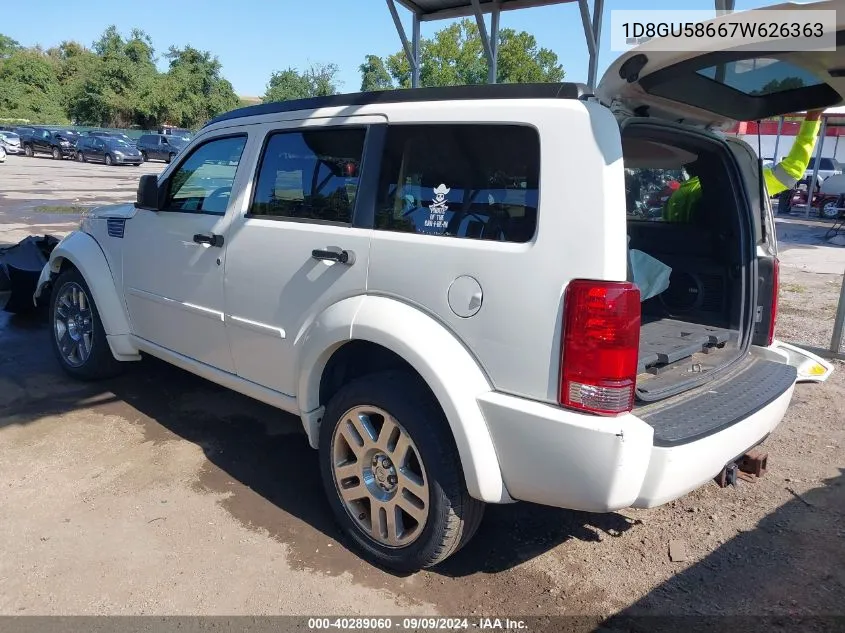 2007 Dodge Nitro Slt/Rt VIN: 1D8GU58667W626363 Lot: 40289060