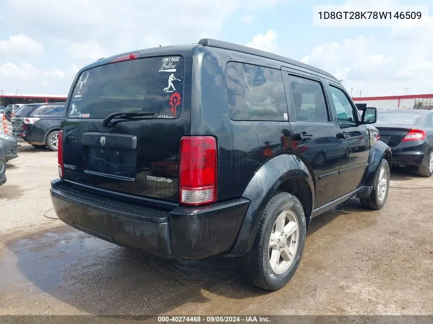 2008 Dodge Nitro Sxt VIN: 1D8GT28K78W146509 Lot: 40274468