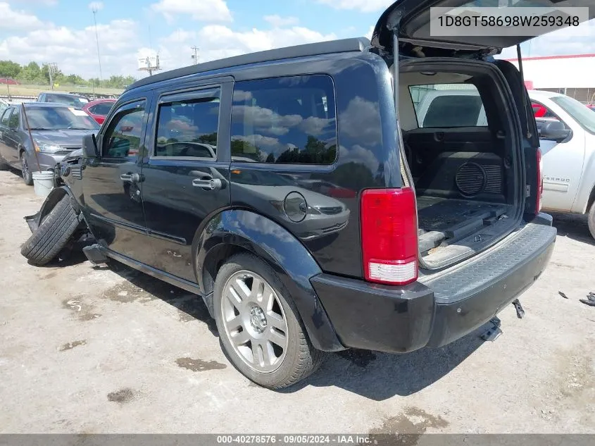 2008 Dodge Nitro Slt/Rt VIN: 1D8GT58698W259348 Lot: 40278576