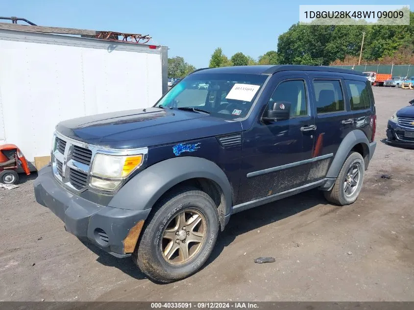 1D8GU28K48W109009 2008 Dodge Nitro Sxt