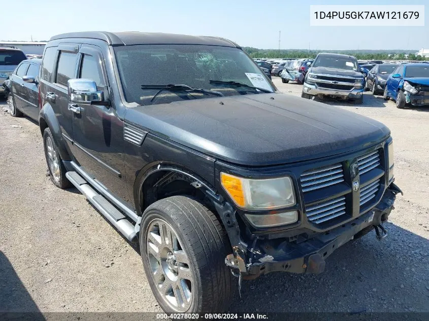 2010 Dodge Nitro Sxt VIN: 1D4PU5GK7AW121679 Lot: 40278020