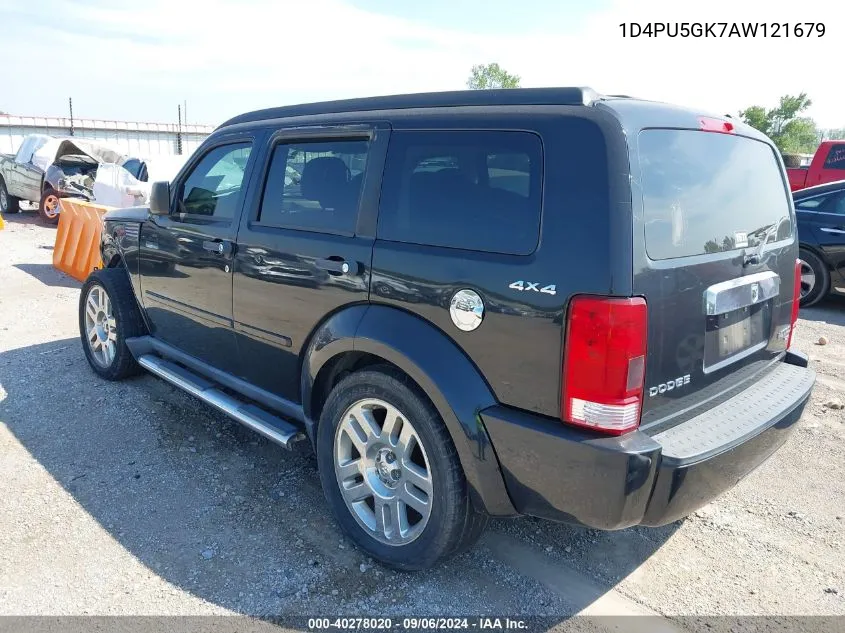 2010 Dodge Nitro Sxt VIN: 1D4PU5GK7AW121679 Lot: 40278020